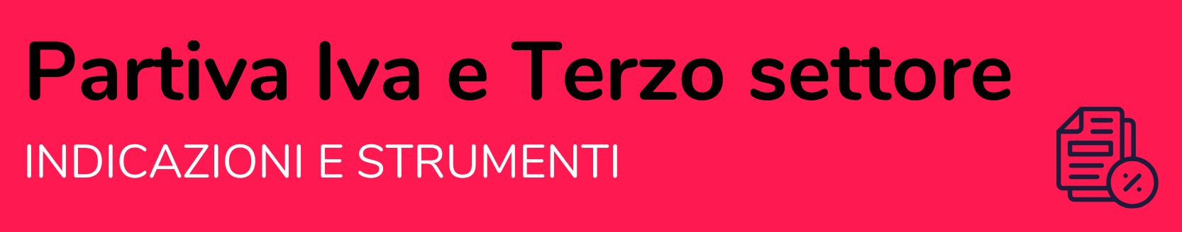 Partita Iva Terzo Settore