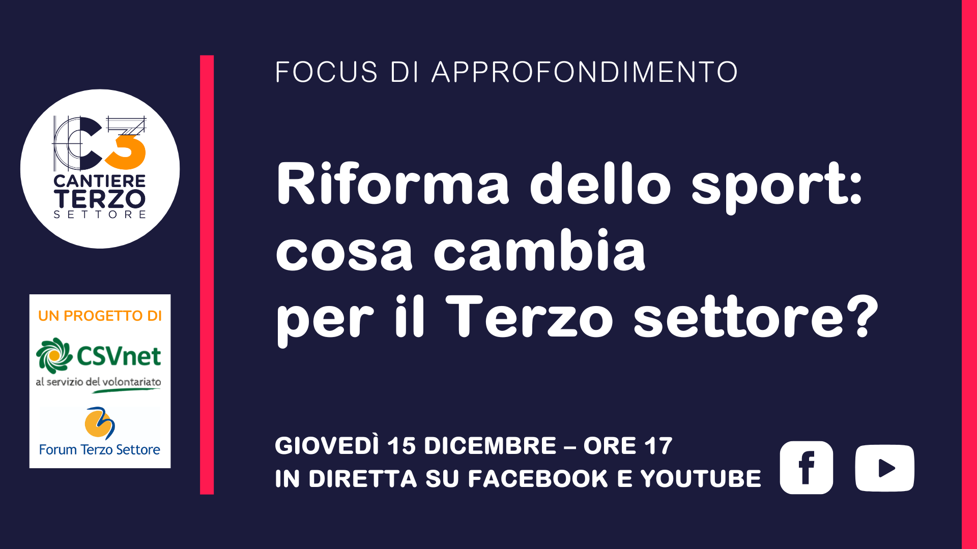 Riforma sport e terzo settore